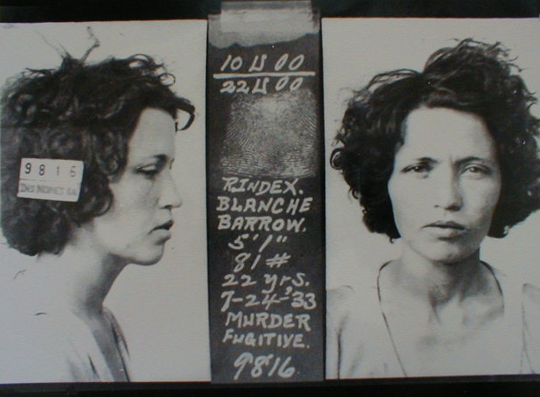 Face - Blanche Barrow mugshot 1933